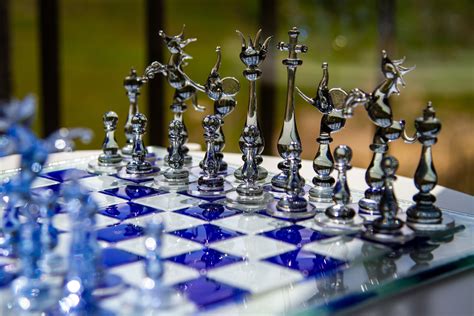 Luxury Unique Chess Set Handmade Murano Glass Chess Board And Etsy Uk
