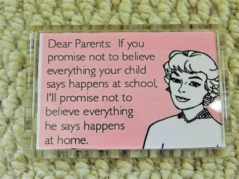 Dear Parents Message From The Teacher Magnet Folksy