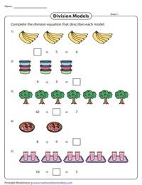 division by grouping worksheets divide using equal groups