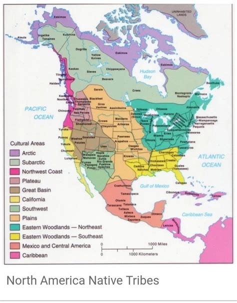 Map Of North American Tribes Before The First European The Americas