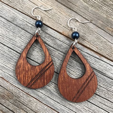 Pin On Fun Wood Earrings