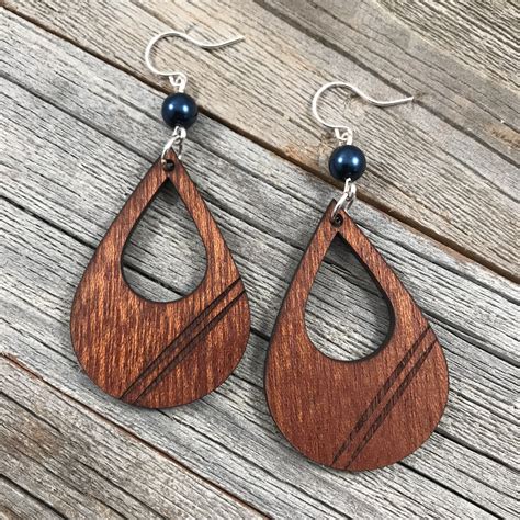 Teardrops Wood Jewelery Leather Jewelry Metal Jewelry Coconut