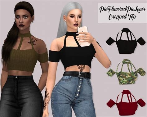 Pieflavoredpielover Cropped Top At Lumy Sims Sims 4 Updates