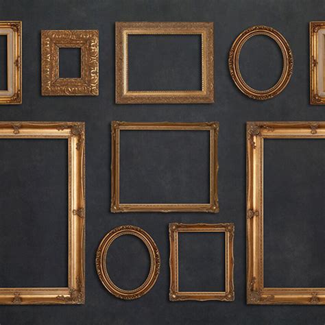 Gold On Black Gallery Wall And Frames