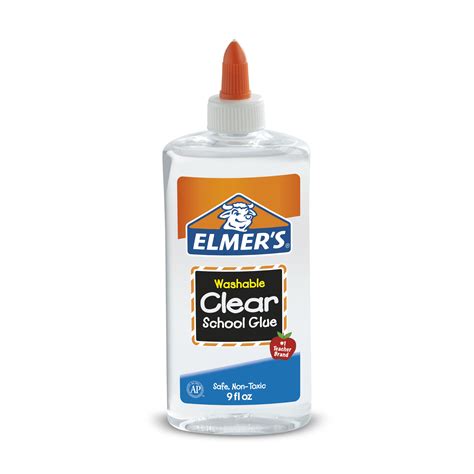 Elmers Liquid School Glue Clear Washable Great For Making Slime 9