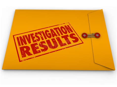 Investigation Results Yellow Envelope Research Findings Report Stock ...