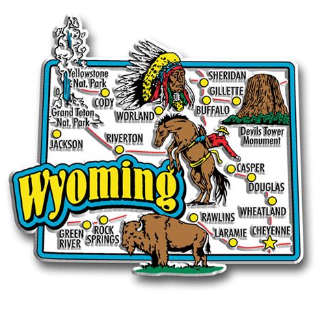 Wyoming State Jumbo Magnet By