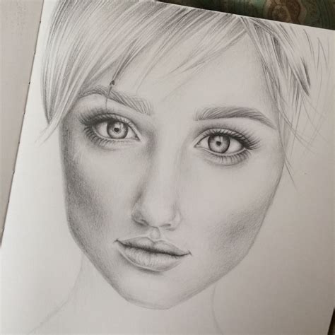Pencil Drawing Of A Pretty Girl I Saw Online Been Doing More Face