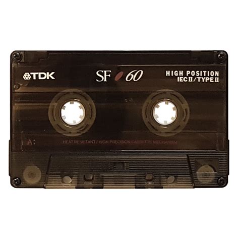 Tdk Sf60 Mid 90s Era Chrome Blank Audio Cassette Tapes Retro Style Media