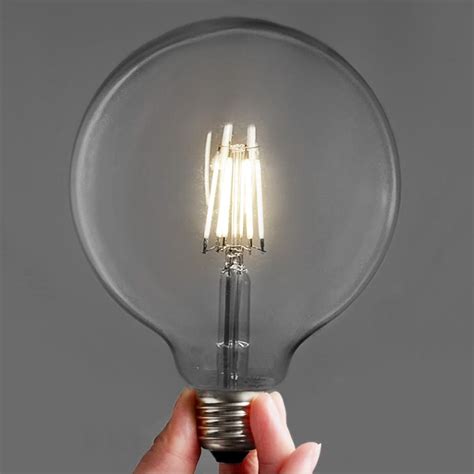 Edison bulbs reflectors that can be used to direct the spread of light to specific areas. Edison Retro Style - LED Bulbs Large Round G125 6W - Tudo ...