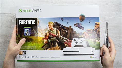 Xbox One S Fortnite Console Unboxing Eon Skin Bundle Youtube