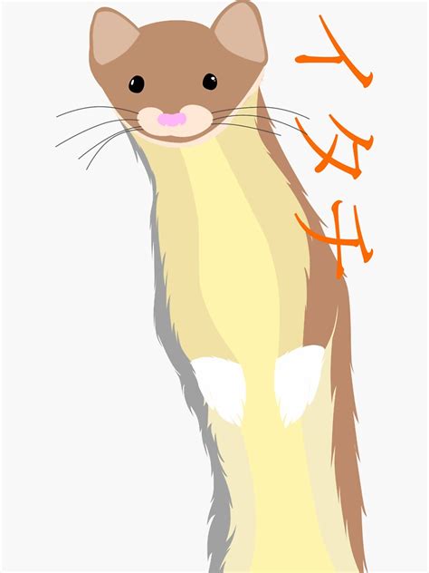 Cute Weasel Design Sticker For Sale By Pingu17 Redbubble