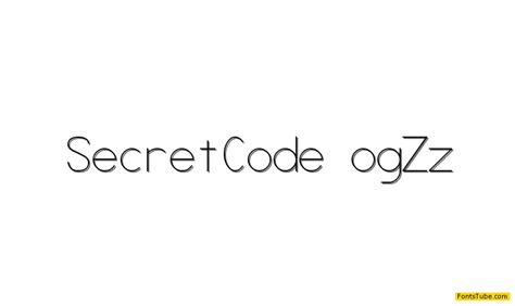 Secret Code Free Font Download Fonts Tube