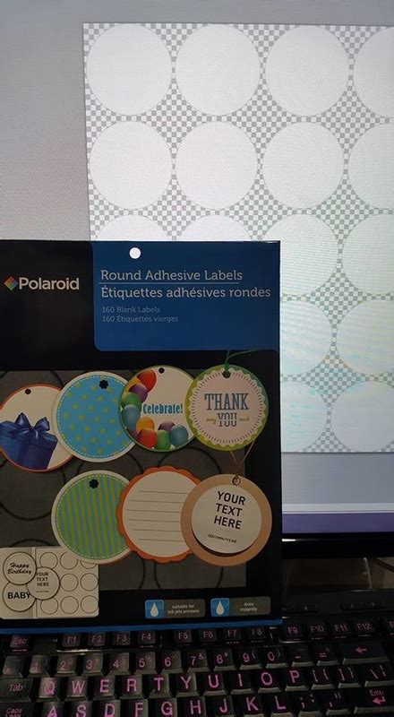 32 Polaroid Round Adhesive Label Template Labels Design Ideas 2020