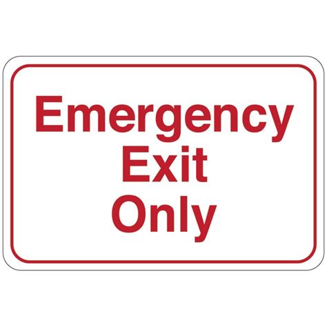 Emergency Exit Only Facility Sign United Visual Products