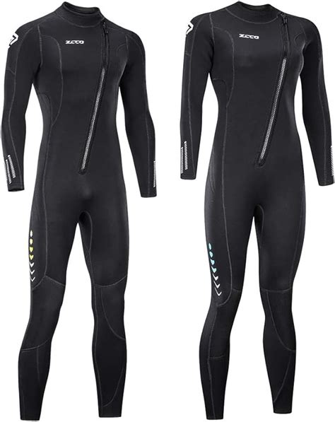 Zcco Ultra Stretch 3mm Neoprene Wetsuit Front Zip Full Body Diving Suit One Piece