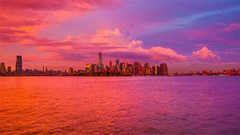 3840x2160 New York City Cloudy Cityscape Sunset 4k Wallpaper Hd City