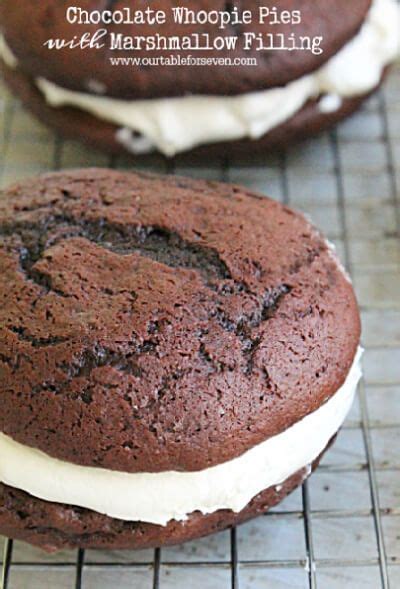 Chocolate Whoopie Pies With Marshmallow Filling An Easy To Bake Recipe
