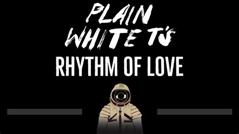 Plain White Ts • Rhythm Of Love Cc 🎤 Karaoke Instrumental Lyrics
