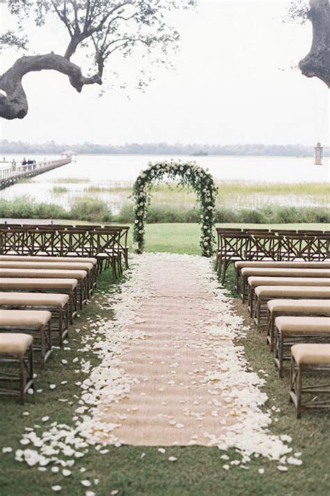 Personalized wedding aisle runners are our specialty. 50+ Budget Friendly Rustic Real Wedding Ideas - Hative