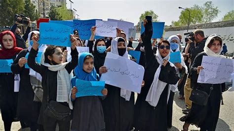 Open The Schools Afghan Women And Girls Protest Taliban School