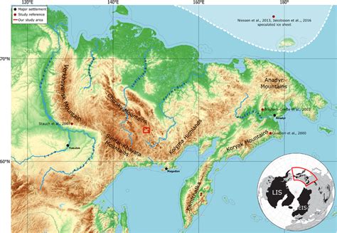Northeast Siberia Showing The Regional Setting Of The Study Area Red