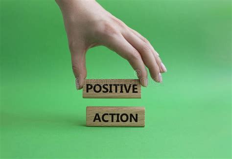 Positive Action Symbol Concept Words Positive Action On Wooden Blocks