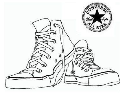 Check spelling or type a new query. Converse Shoe Coloring Page at GetColorings.com | Free ...