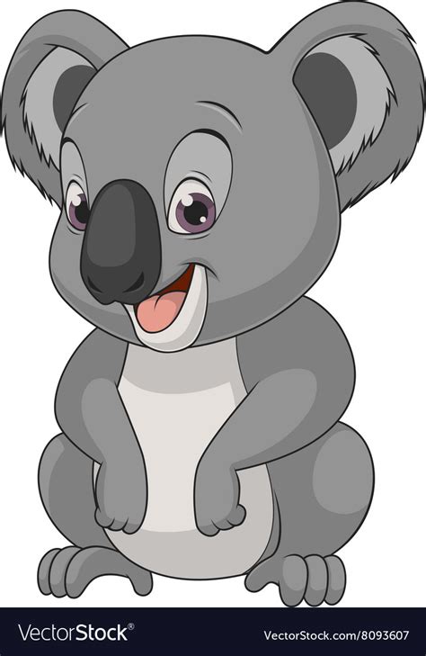 Little Funny Bear Koala Royalty Free Vector Image
