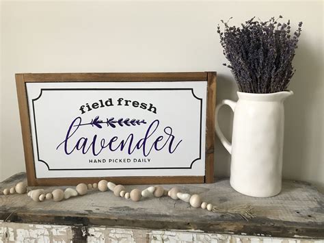 Field Fresh Lavender // Lavender Sign // Lavender Decor // | Etsy | Lavender decor, Wood frame ...