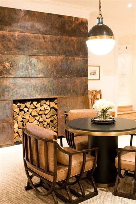 34 Awesome Copper Fireplace Design Ideas For Your Living Room Decor In