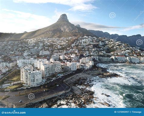 Aerial View Of Sea Point Cape Town South Africa Stock Image Image