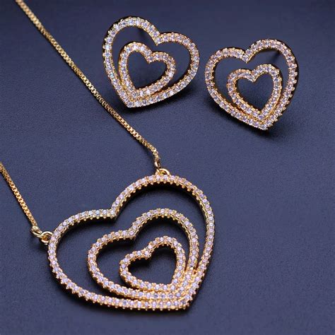 Buy New Heart Shape Jewelry Sets Cubic Zirconia
