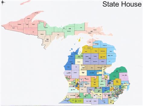 Michigan State House Of Representatives District Map Michigan Map