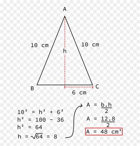 Área Do Triângulo Isósceles Area Do Triangulo Isosceles Hd Png