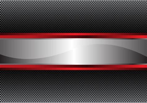 Silver Red Line Banner On Circle Mesh Design Luxury Modern Background