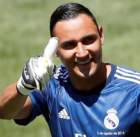 Real Madrids New Goalkeeper Keylor Navas Of Costa Rica Gestures During