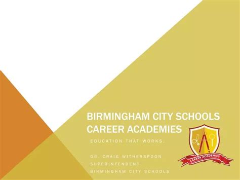 Ppt Birmingham City Schools Career Academies Powerpoint Presentation