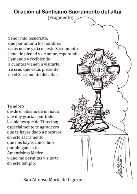 Oración Al Santísimo Sacramento Del Altar San Alfonso María De Ligorio