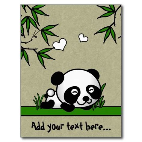 Unsuspecting Panda Postcard Zazzle Original Greeting Card Postcard