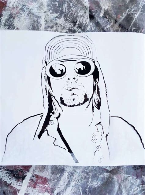 Kurt Cobain Original Board By Katie Atkins Framed KATIE ATKINS