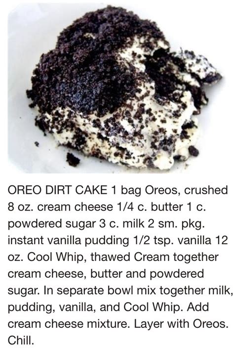 So friends you can try my oreo cake recipe once! EASY Oreo Dirt Cake Recipe!!! Yum!! by Hailey McClure - Musely