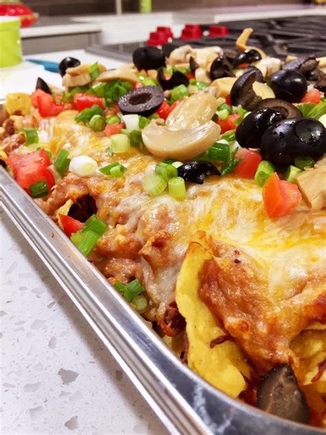 Bake loaded chicken nachos at 350 degrees for 15 minutes, until cheese is nicely melted and give these loaded baked chicken nachos a try for a fun change of pace on your next taco tuesday, or as. Baked Nachos - cooking with chef bryan