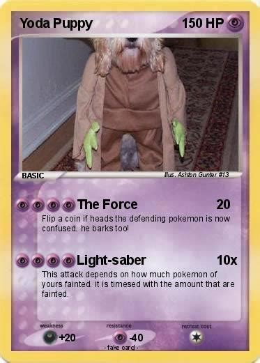 We did not find results for: Pokémon Yoda Puppy - The Force - My Pokemon Card