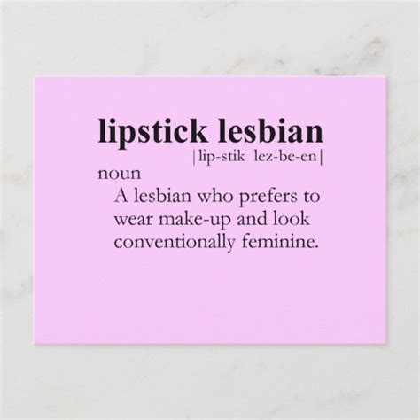 lipstick lesbian definition postcard