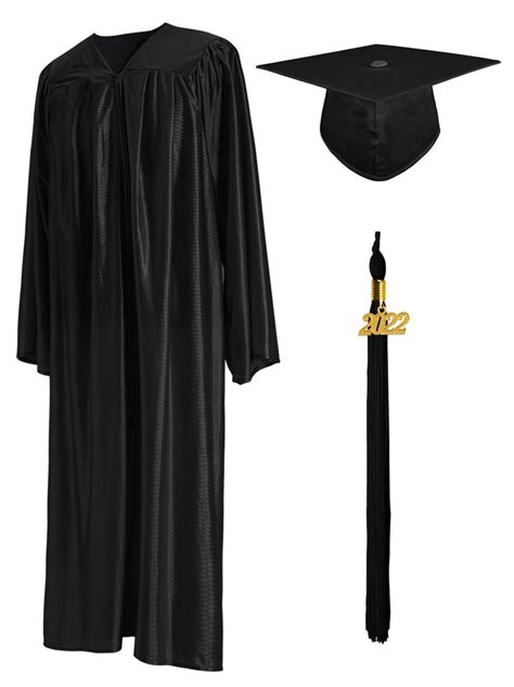 Graduationmall Shiny Graduation Gown Cap Tassel Set 2022 For High