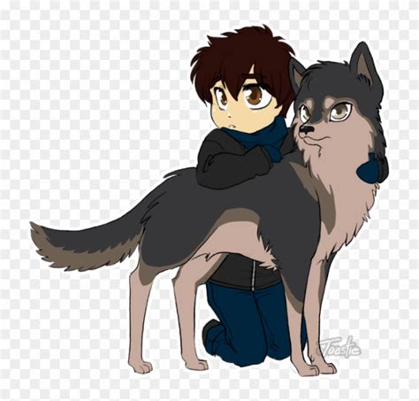 Anime Chibi Wolf Boychibi Boy And His Wolf Boy And His Wolf Free Transparent Png Clipart
