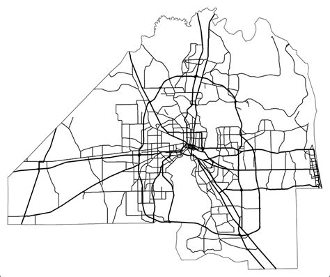 Duval County Road Network Black And White 2009