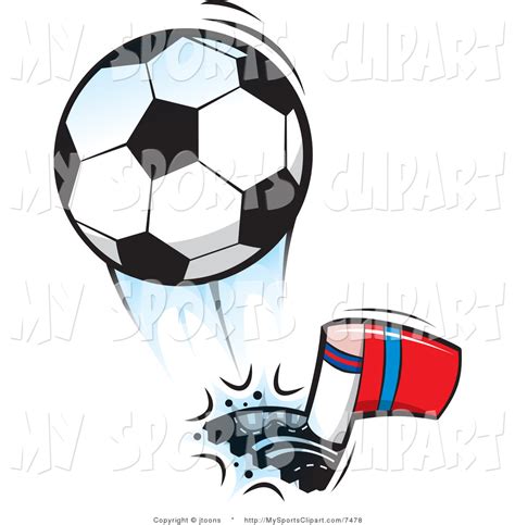 Cartoon Foot Kicking A Soccer Ball Clip Art Library