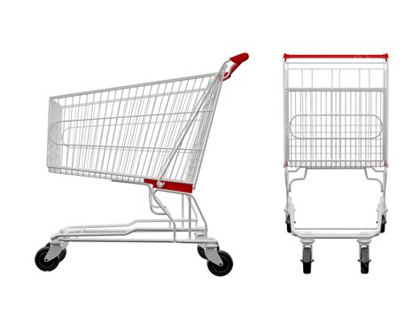 Shopping Carts White Shopping Groceries Empty Store Png Transparent